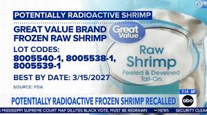 Radioactive shrimp from Walmart